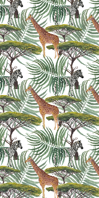 Estor decorativo con animales y árboles