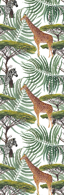 Estor decorativo con animales y árboles