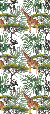 Estor decorativo con animales y árboles