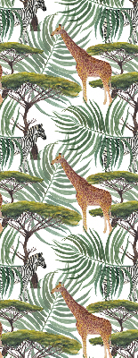 Estor decorativo con animales y árboles