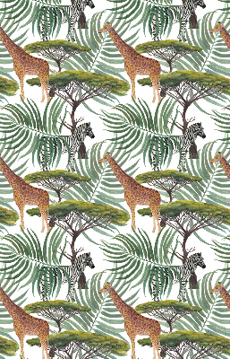 Estor decorativo con animales y árboles