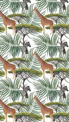 Estor decorativo con animales y árboles