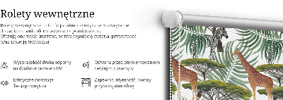 Estor decorativo con animales y árboles