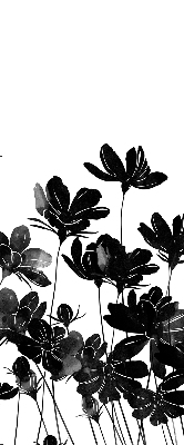 Estor opaco de flores negras