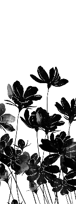 Estor opaco de flores negras