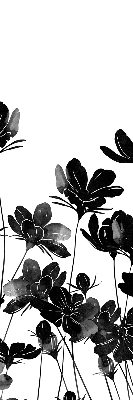Estor opaco de flores negras