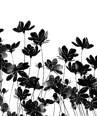 Estor opaco de flores negras