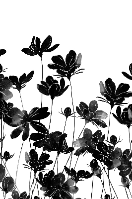 Estor opaco de flores negras