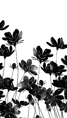 Estor opaco de flores negras