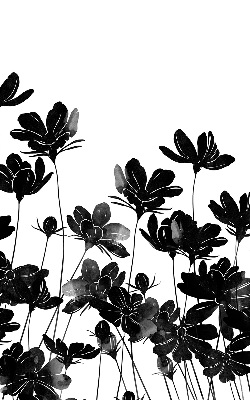 Estor opaco de flores negras