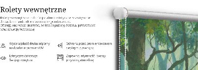 Estor enrollable de tela árboles