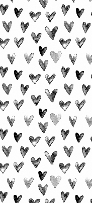 Estor decorativo con corazones negros