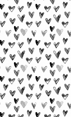Estor decorativo con corazones negros