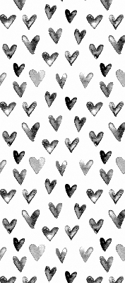 Estor decorativo con corazones negros