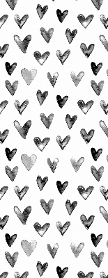 Estor decorativo con corazones negros