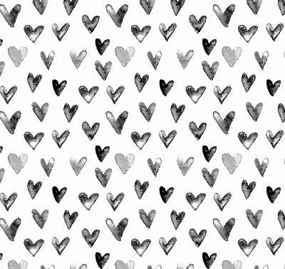 Estor decorativo con corazones negros