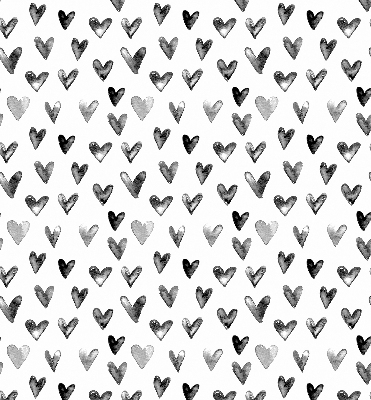 Estor decorativo con corazones negros
