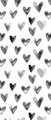 Estor decorativo con corazones negros