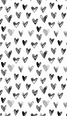 Estor decorativo con corazones negros