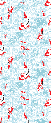 Estor decorativo con diseño de peces en el agua