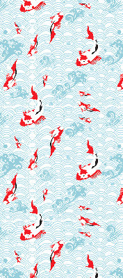 Estor decorativo con diseño de peces en el agua