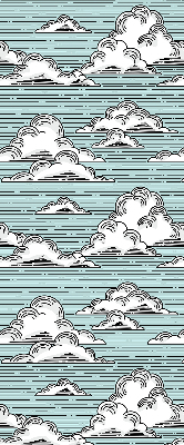 Estor enrollable de tela nubes