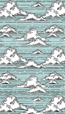 Estor enrollable de tela nubes
