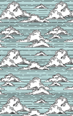 Estor enrollable de tela nubes