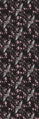Estor decorativo con diseño de garzas y flores