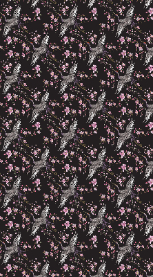 Estor decorativo con diseño de garzas y flores