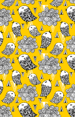 Estor enrollable de tela con diseño de pájaros