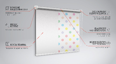 Estor opaco con puntos de colores