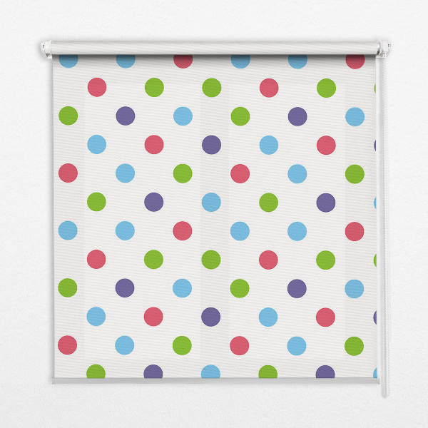 Estor decorativo con puntos de colores