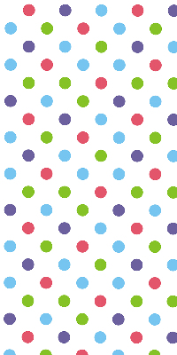 Estor decorativo con puntos de colores