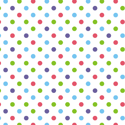 Estor decorativo con puntos de colores