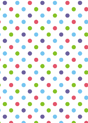 Estor decorativo con puntos de colores