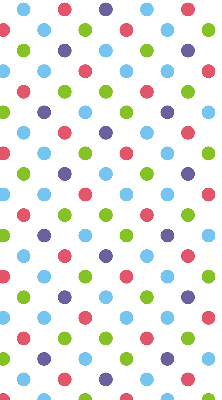 Estor decorativo con puntos de colores