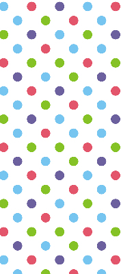 Estor decorativo con puntos de colores
