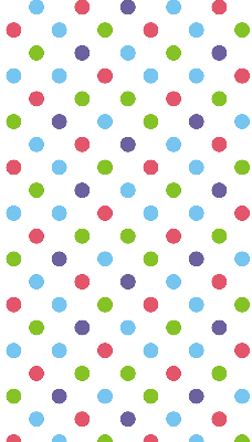 Estor decorativo con puntos de colores