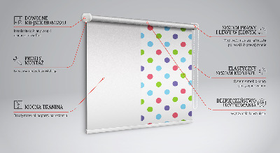 Estor decorativo con puntos de colores