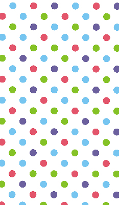 Estor decorativo con puntos de colores
