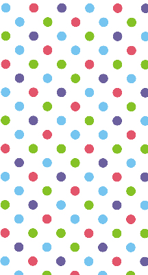 Estor decorativo con puntos de colores