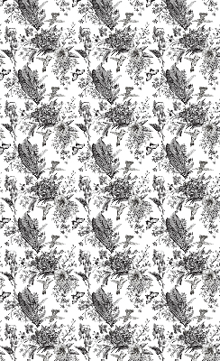 Estor enrollable de tela con diseño de naturaleza dibujada