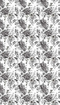 Estor enrollable de tela con diseño de naturaleza dibujada