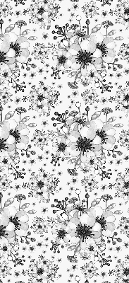 Estor decorativo con diseño de flor dibujada
