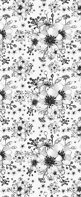 Estor decorativo con diseño de flor dibujada