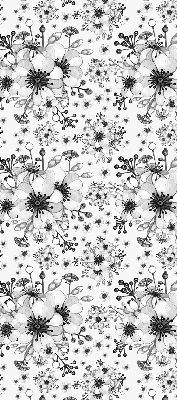 Estor decorativo con diseño de flor dibujada