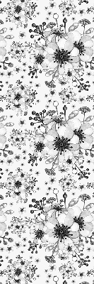 Estor decorativo con diseño de flor dibujada