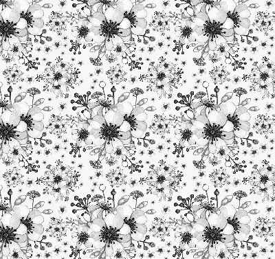 Estor decorativo con diseño de flor dibujada