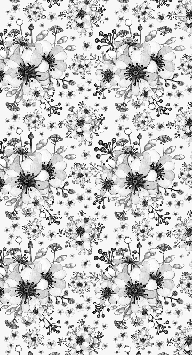 Estor decorativo con diseño de flor dibujada